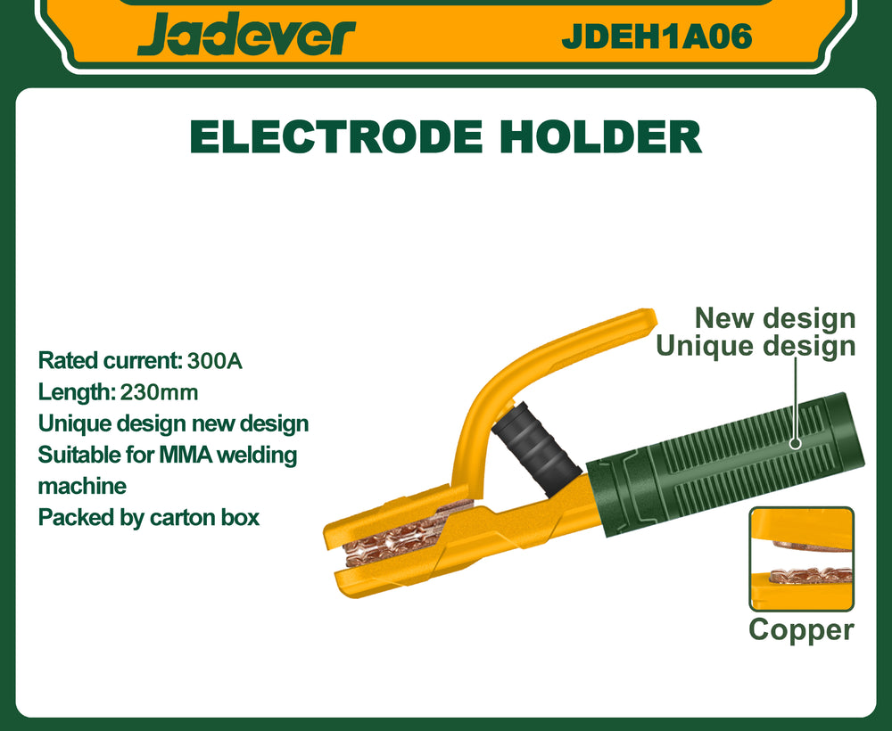 Jadever 300A Arc Holder JDEH1A03 | Heavy Duty Welding Electrode Holder