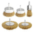 Jadever JDCE6401, 5 Pcs Wire Brush Set, Wire Brush Set, Circular Wire Brush, Cup Wire Brush, End Brush, 2 Inch Wire Brush, 3 Inch Wire Brush, 1 Inch End Brush, Brass Plated Wire Brush, Rust Removal Brush, Paint Removal Brush, Deburring Brush, Metal Cleaning Brush, Welding Cleaning Brush, Surface Preparation Tool, Drill Wire Brush, Power Tool Accessories, Workshop Tools, Fabrication Tools
