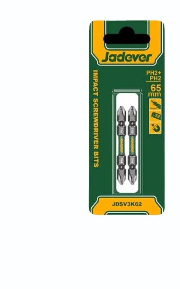 Jadever JDSV3K62, Impact Driver Bits, 65mm Impact Bits, PH2 Impact Bits, S2 Steel Bits, Impact Screwdriver Bits, Magnetic Screwdriver Bits, 2 Pcs Impact Bits, Phillips Bits, Power Tool Accessories, Impact Driver Accessories, Cordless Drill Bits, Woodworking Bits, Construction Tools, Fastening Tools, Screwdriver Bits, Workshop Tools, DIY Tools, JDSV3K62 Bits, Heavy Duty Screwdriver Bits