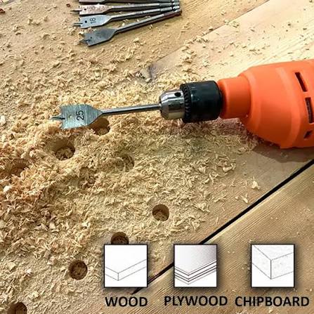 Jon Bhandari wood flat bit, F-045 flat bit, 18mm wood flat bit, 18mm flat drill bit, wood spade bit, wood drill bit, flat wood drill bit, hardened steel wood bit, carpentry drill bit, woodworking bit, plywood drill bit, furniture drill bit, spade drill bit