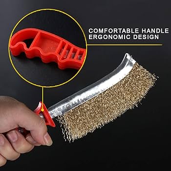 Jon Bhandari Brass Wire Hand Brush 10Inch | Heavy Duty Cleaning Brush