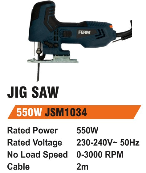 Ferm JSM1034 Jig Saw 550W