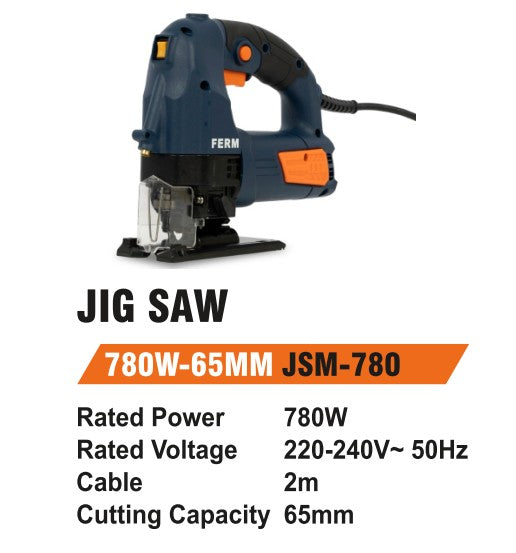 Ferm JSM780 65mm Professional Jig Saw 780W