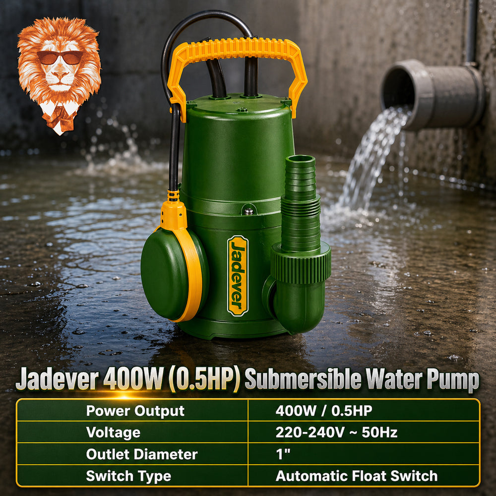 Jadever 400W (0.5HP) Submersible Water Pump | High-Efficiency Drainage Solution