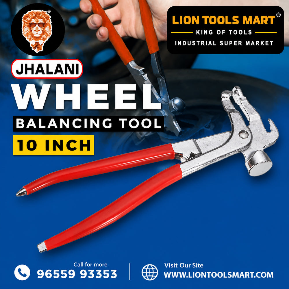 Jhalani 10-Inch Wheel Balancing Tool | Professional Wheel Weight Pliers & Hammer