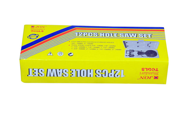 Jon Bhandari Hole Saw 12Pcs W-014 | Professional Hole Cutter Set
