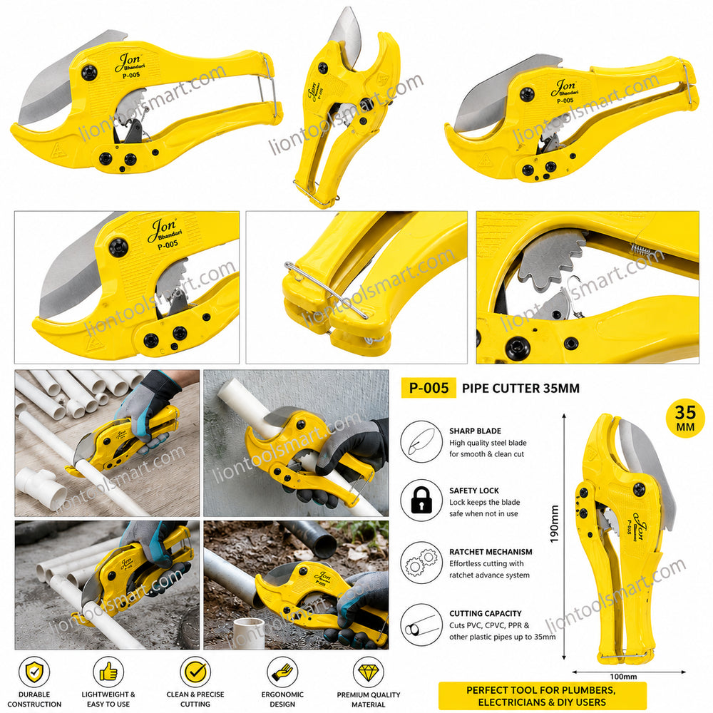 Jon Bhandari PVC Pipe Cutter 35mm (P-005) | Heavy Duty Pipe Cutting Tool