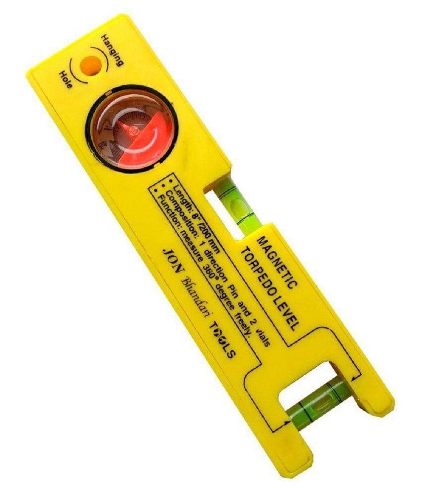 Jon Bhandari Spirit Torpedo Level 8Inch S-036 | Professional Measuring Tool