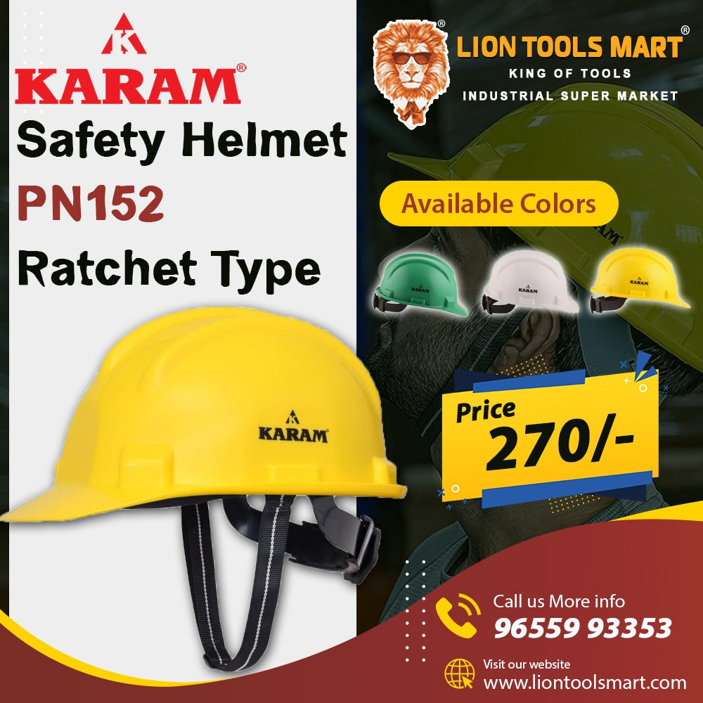 KARAM Safety Helmet PN152 Ratchet Type - Industrial Safety Cap
