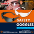 KARAM Safety Goggles ES 001 (Clear/Black) - Lightweight Eye Protection