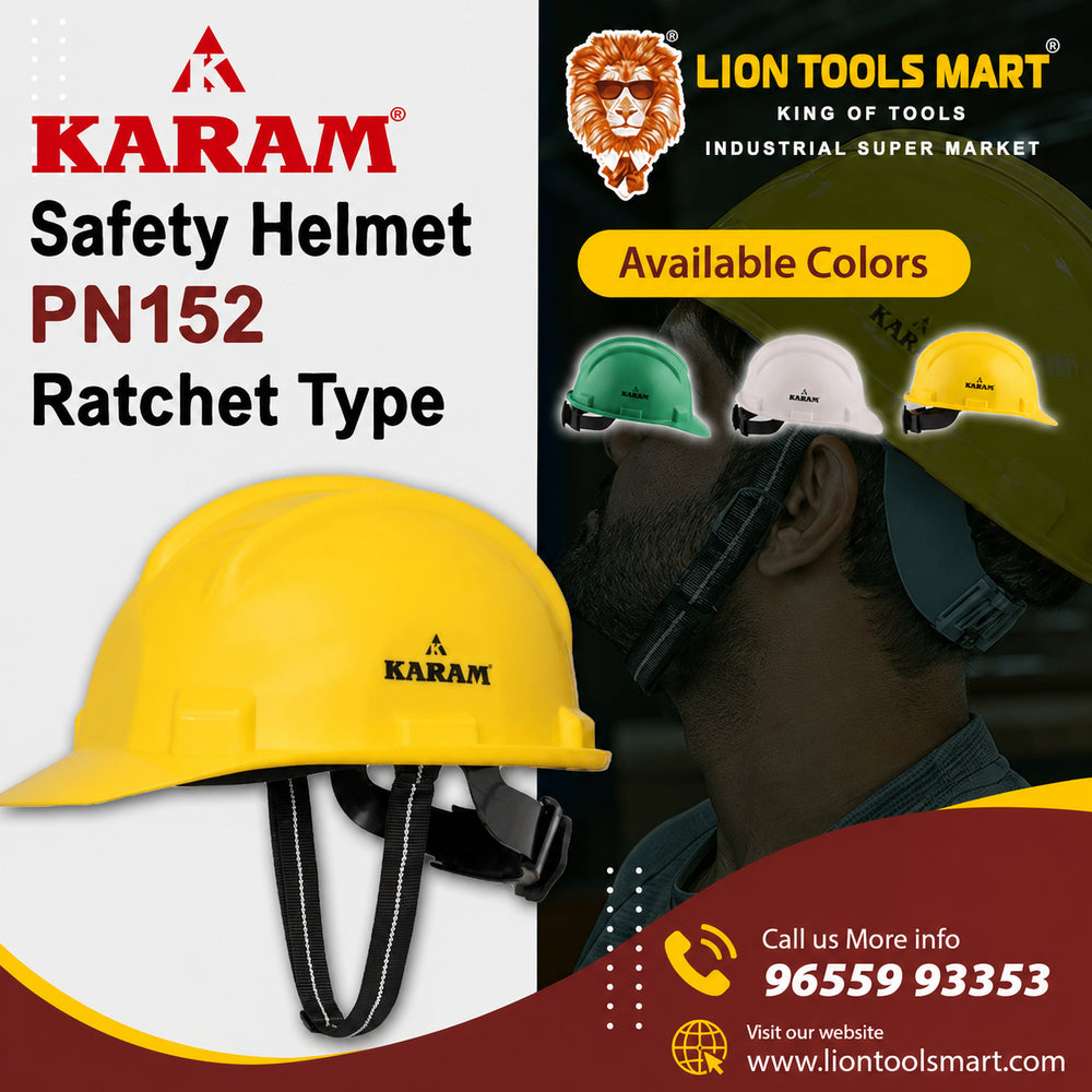 KARAM Safety Helmet PN152 Ratchet Type | Industrial Safety Cap