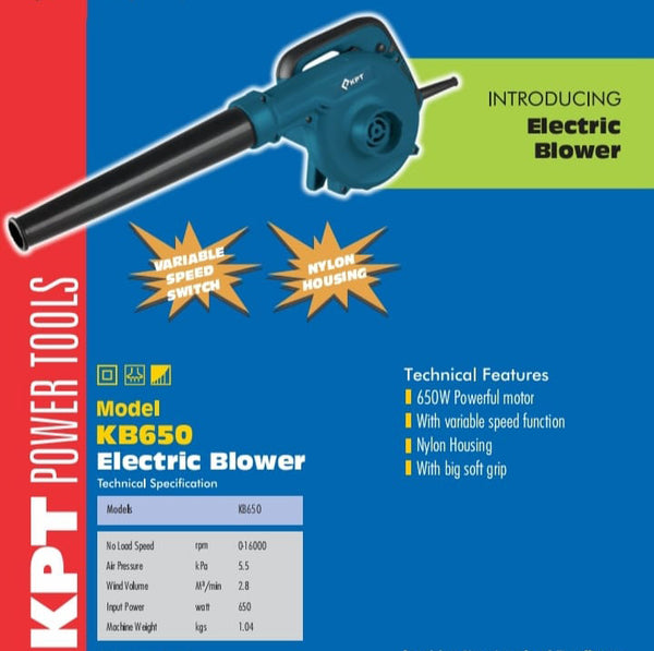 KPT KB650 Corded Electric Blower | 650W, 16000RPM