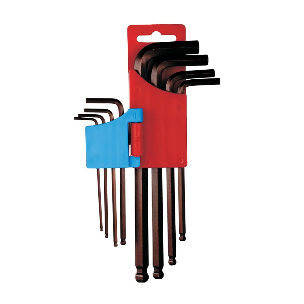 Taparia 9Pcs Allen Key Long Ball Point Set KBHM 9L | Professional Metric Hex Key Set