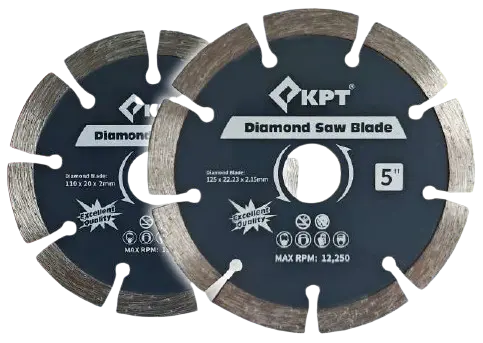 KPT KDB59 5Inch Diamond Blade/Cutting Wheel | 125x22.23x2.15mm, Max 12,250RPM