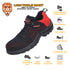 Karam Flytex Red and Black Sporty Safety Shoes FS215 | Industrial Safety Purpose