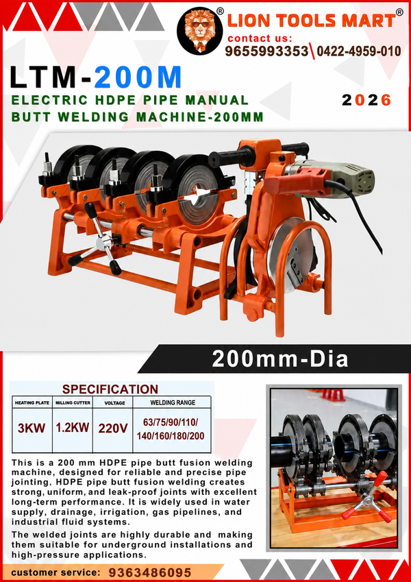 LTM-160M Electric HDPE Pipe Manual Butt Welding Machine