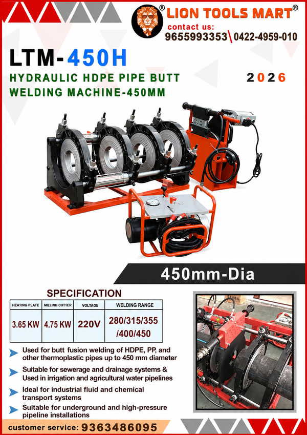 LTM-160M Electric HDPE Pipe Manual Butt Welding Machine