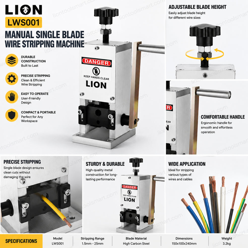 Lion Manual Single Blade Wire Stripping Machine LWS001