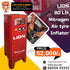 Lion 80 Ltr Nitrogen Air Tyre Inflator Machine with Digital Display and Red Finish