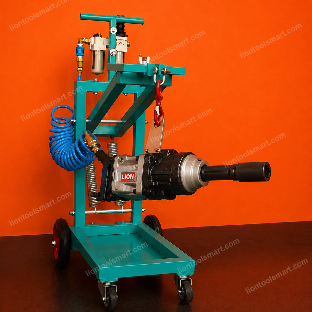 Lion Impact Wrench Stand | Heavy Duty Mobile Trolley Stand for Pneumatic Impact Wrench