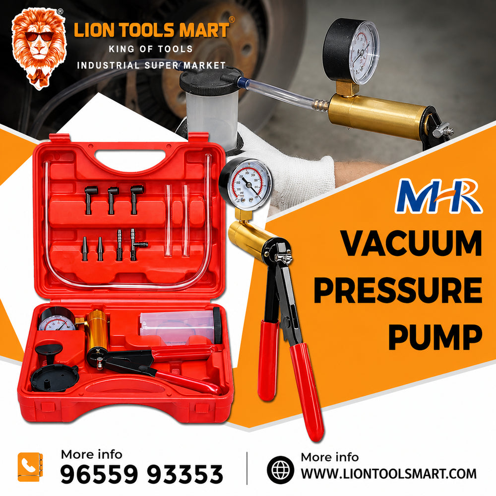 M.H.R. Vacuum Pressure Pump Kit - Professional Automotive Brake Bleeder & Diagnostic Tool
