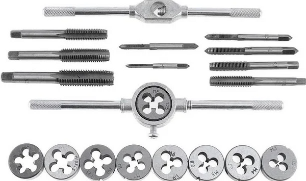 Metro 20pcs tap and die set M3–M12 for thread cutting and repair
