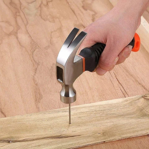 Vomb Mini Claw Hammer Stubby | Compact Forged Steel Claw Hammer with Anti-Slip Grip for Carpentry & DIY