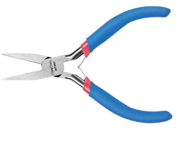 DONGCHENG 5" Mini Flat Nose Pliers (HD070602)-Flat, smooth-gripping jaws for holding and shaping small parts.