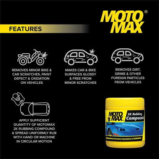 Motomax, Motomax 2K Rubbing Compound, 2K Rubbing Compound, 200GM Rubbing Compound, Rubbing Compound, Car Rubbing Compound, Automotive Rubbing Compound, Paint Rubbing Compound, Car Paint Correction, Scratch Removal Compound, Scratch Remover, Paint Correction Compound, Oxidation Remover, Car Detailing Compound, Automotive Paint Polish, Paint Restoration Compound, Car Polish Compound, Body Shop Compound, Automotive Surface Polish, Paint Defect Remover, Surface Scratch Remover, Car Care Product, Vehicle Paint C