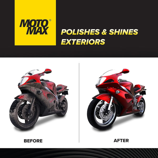 Motomax Bike Liquid Polish (100ml) | Rubbing Cum Polish for Instant High Gloss & Protection