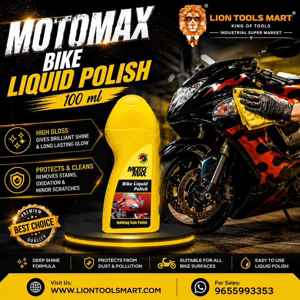 Motomax Bike Liquid Polish (100ml) | Rubbing Cum Polish for Instant High Gloss & Protection
