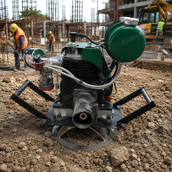Lion Needle Vibrator with Vijay Villiers 1.5HP Petrol Engine | Concrete Compaction Machine