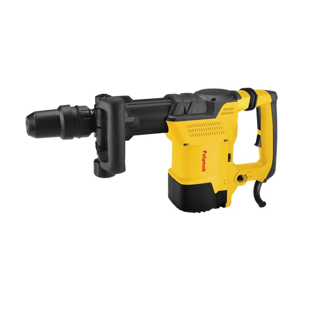 Polymak Demolition Hammer 1500W 11Kg SDS Max PMDH11P | Concrete Breaking, Chiseling & Heavy-Duty Construction Applications