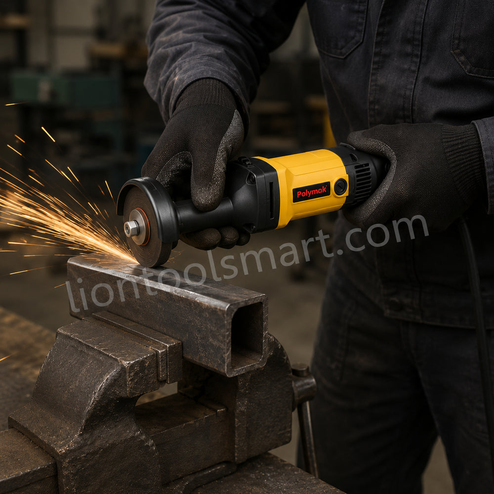Polymak Straight Grinder 950W 125mm PMSG5 | Metal Grinding, Weld Finishing, Surface Preparation & Industrial Fabrication Applications