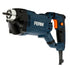 Blue and black drill with 'Ferm' branding on a white background