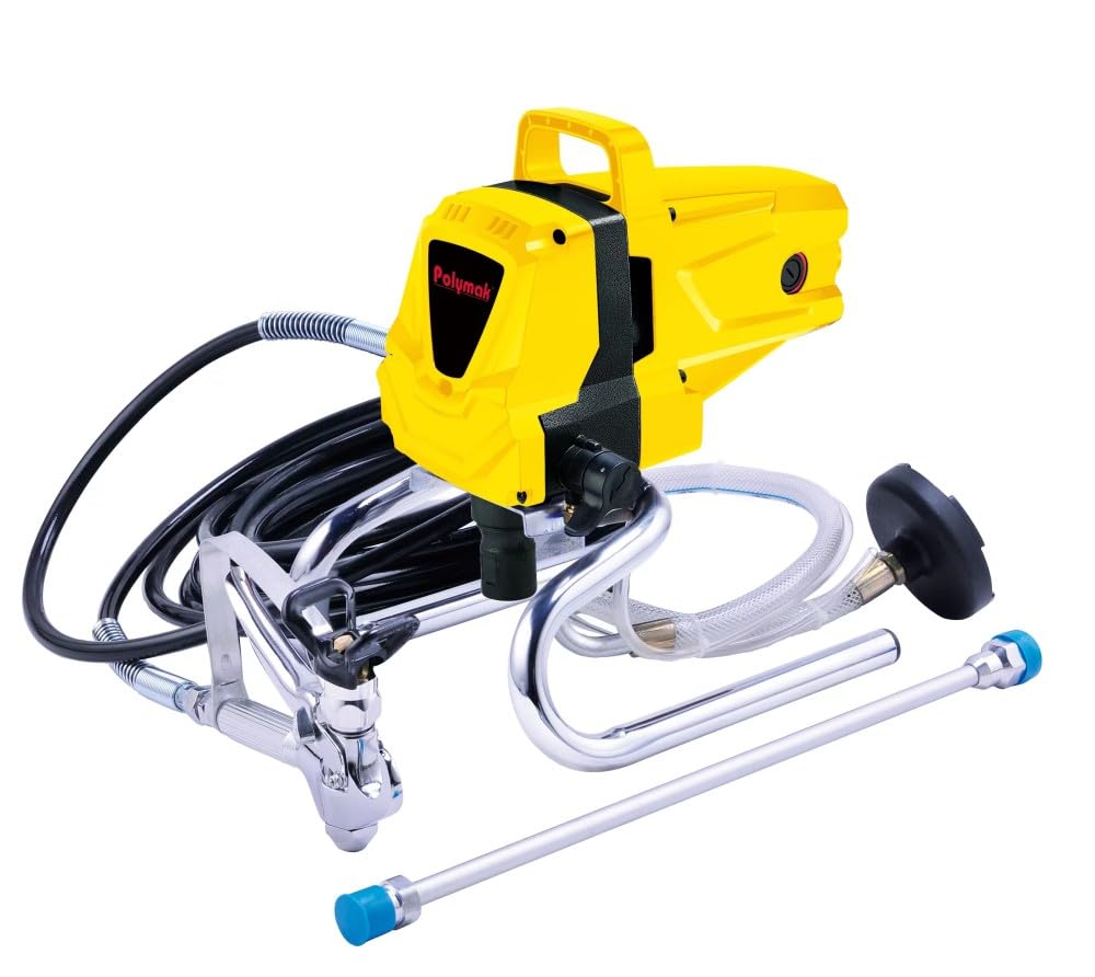 Polymak Airless Paint Sprayer 1010W 1.5L/Min PM-APS-1.5L | Wall Painting, Industrial Coating, Interior & Exterior Painting Applications
