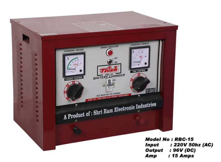 Tiger Battery Charger 96v-15a Half Wave RBC-15 | 100% Copper Winded Transformer
