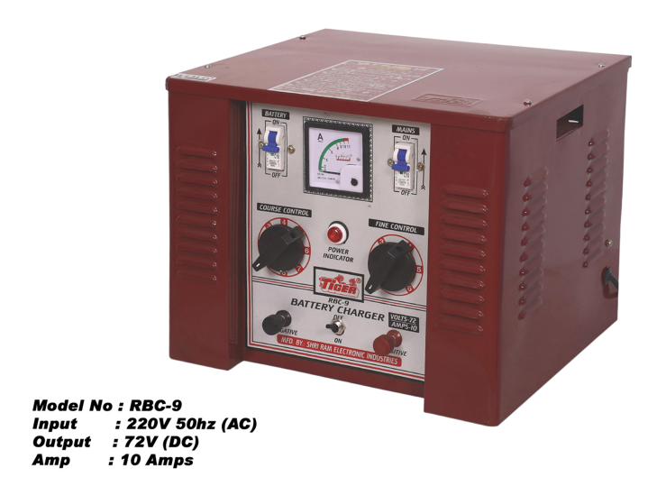 Tiger Battery Charger 72v-10a Half Wave RBC-9 | 100% Copper Winded Transformer