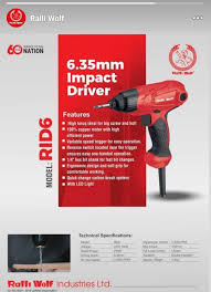 Ralli Wolf RID6 6.35mm (1/4-Inch) High-Torque Impact Driver – 230W Electric Motor, 0–3600 RPM, 0–3200 IPM, 100 Nm Torque, Variable Speed and Reverse Function