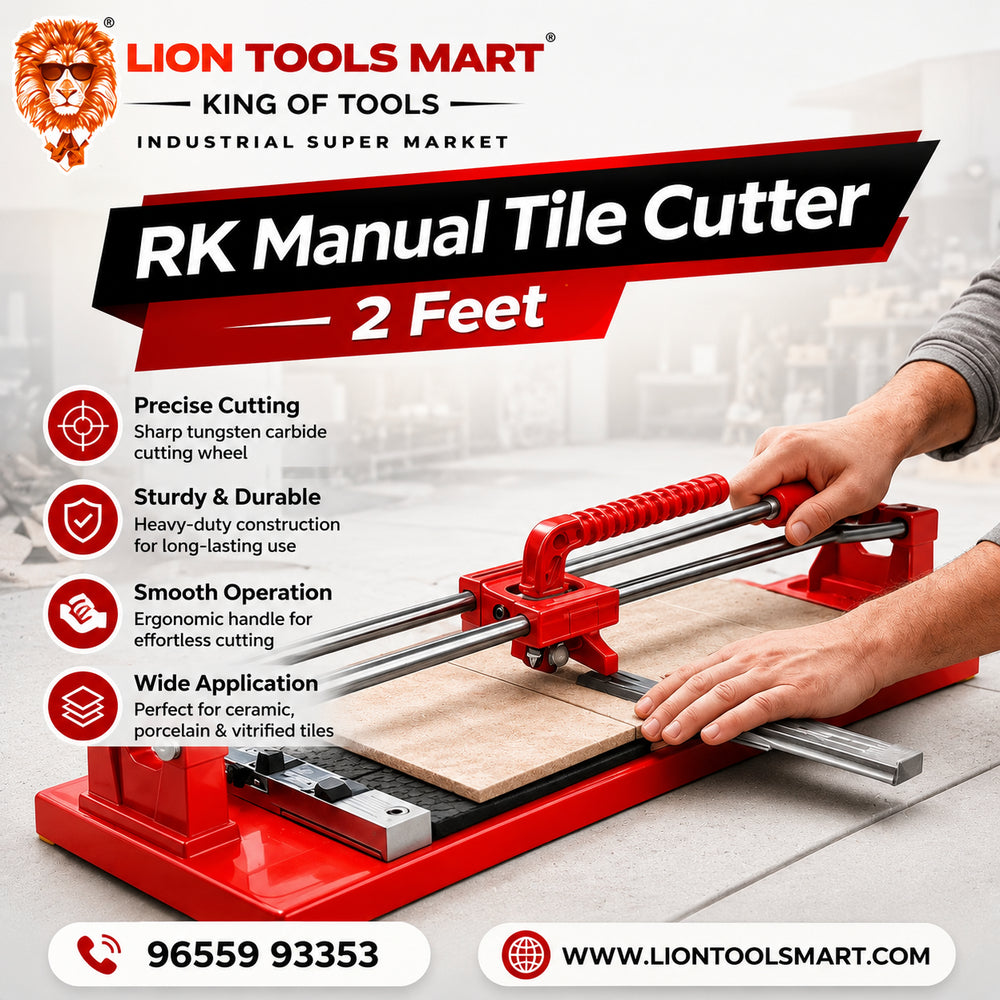RK Manual Tile Cutter 2 Feet (600mm) | Heavy Duty Ceramic & Porcelain Tile Cutting Machine