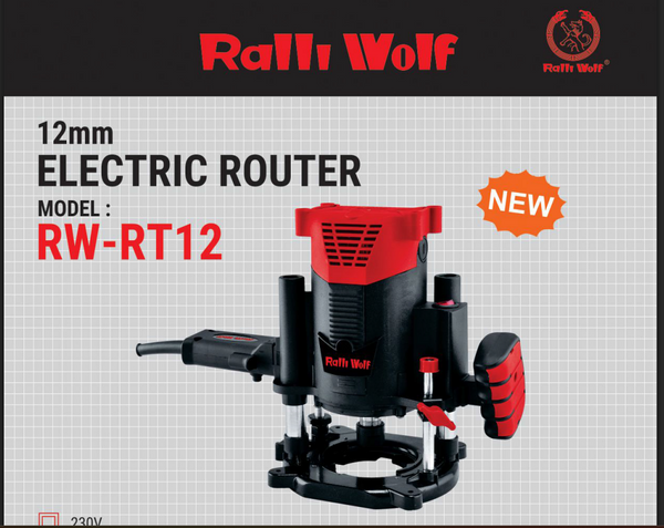 Ralli Wolf RW-RT12 12mm Electric Wood Router 1800W with LED Working Light and Precision Depth Adjustment