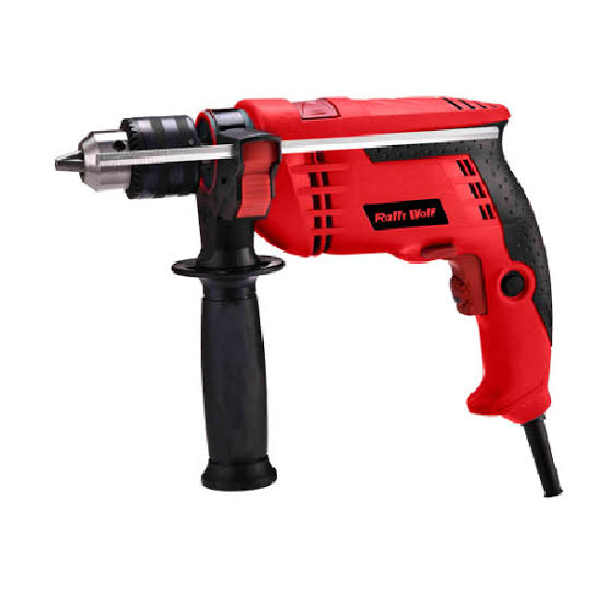 Ralli Wolf 18130 13mm impact drill machine with 700W motor, 0–2800 RPM variable speed, reversible operation, auxiliary handle and depth stopper.