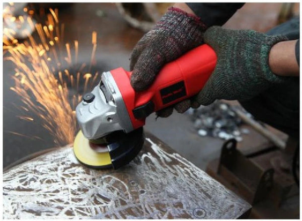Ralli Wolf 25100 100mm angle grinder with 800W motor, 11000 RPM speed, ergonomic slim body and side switch.