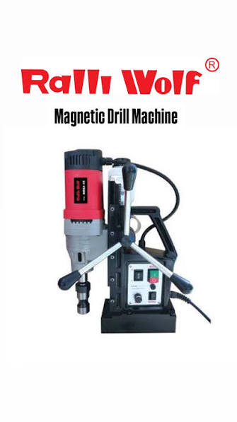 Ralli Wolf MEGA 80 1950W Magnetic Core Drill Machine with 80mm Core Drilling Capacity, 16700N Magnetic Adhesion and MT3 Morse Taper
