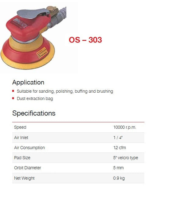 Ralli Wolf OS-303 dust free dual action orbital sander — 5