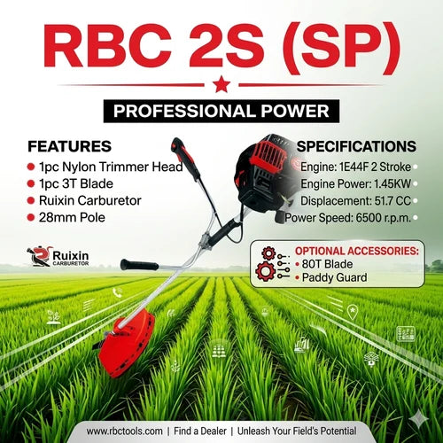 Ralli Wolf RBC-2SSP 2 Stroke Gasoline Brush Cutter 51.7CC