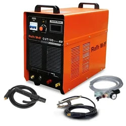 Ralli Wolf RC10 CUT100 IJ 100A IGBT air plasma cutting machine with pilot arc technology, CNC interface support and MMA welding facility, 415V three-phase.
