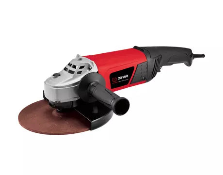 Ralli Wolf RG22-180 180mm heavy-duty angle grinder with 2200W power input, 8400 RPM speed and M14 spindle thread.