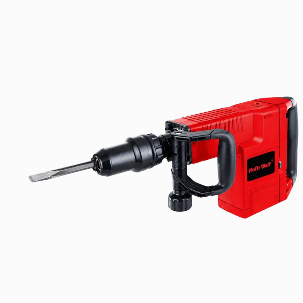 Ralli Wolf RW11H 1500W Heavy-Duty Demolition Hammer with Double Motor Design and Anti-Vibration System for Concrete Breaking, Masonry Removal and Construction Applications