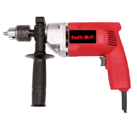 Ralli Wolf RW13 13mm Heavy-Duty Impact Drill Machine – 650W Motor, 1800 RPM, Sturdy Aluminium Gear Box and Ergonomic Side Handle for Masonry and General Drilling